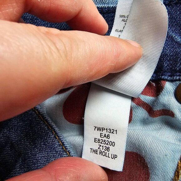 Lucky Brand Roll-Up Jean Shorts Women 6 Blue Denim Casual Cuffed Summer Jorts - Picture 9 of 15